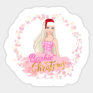 Barbie Christmas Sticker